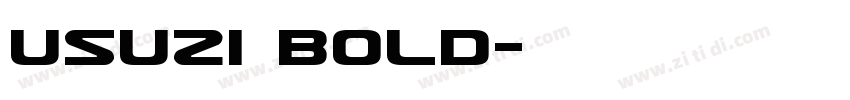 Usuzi Bold字体转换
